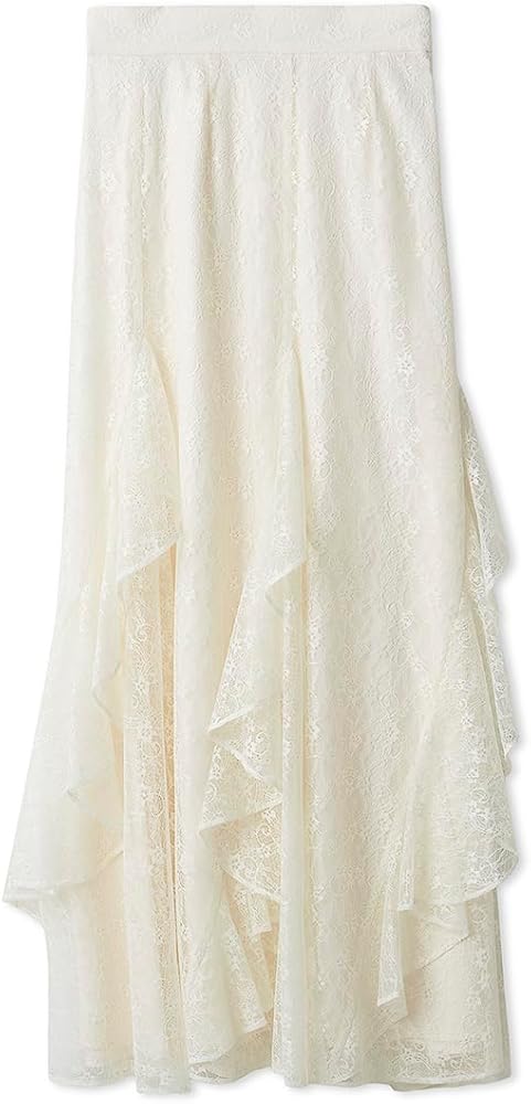 Amazon.co.jp: フリルレーススカート SWFS252144IVR0 : ファッション